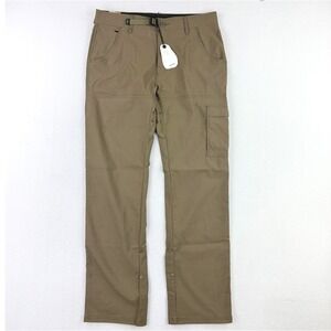 Prana Stretch Zion Pant II Size 34x34 Mens Mud Brown Relaxed Straight NWT
